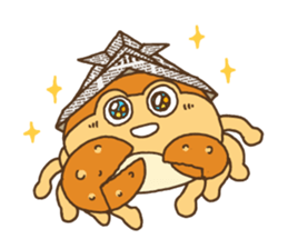 samurai warrior helmet crab sticker #7552073