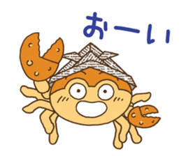 samurai warrior helmet crab sticker #7552075