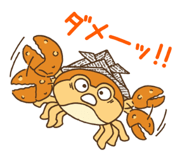 samurai warrior helmet crab sticker #7552077