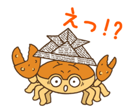 samurai warrior helmet crab sticker #7552088