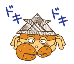 samurai warrior helmet crab sticker #7552094