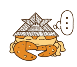 samurai warrior helmet crab sticker #7552103