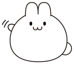 Marshmallow rabbit (No words) sticker #7553404