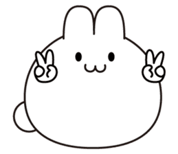 Marshmallow rabbit (No words) sticker #7553407