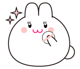 Marshmallow rabbit (No words) sticker #7553438