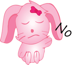 pink bunny cute sticker #7553826