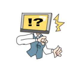 Personal computer women everyday sticker #7554326