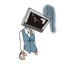 Personal computer women everyday sticker #7554327