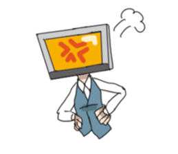 Personal computer women everyday sticker #7554328