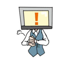 Personal computer women everyday sticker #7554331