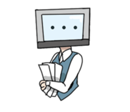 Personal computer women everyday sticker #7554332