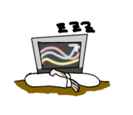 Personal computer women everyday sticker #7554333