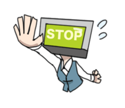 Personal computer women everyday sticker #7554334