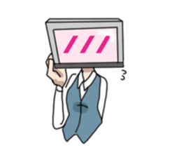 Personal computer women everyday sticker #7554335