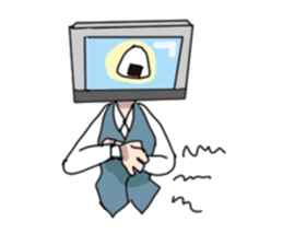 Personal computer women everyday sticker #7554337