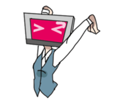 Personal computer women everyday sticker #7554339