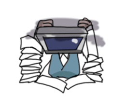 Personal computer women everyday sticker #7554341