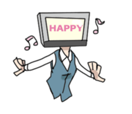 Personal computer women everyday sticker #7554344