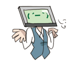 Personal computer women everyday sticker #7554348