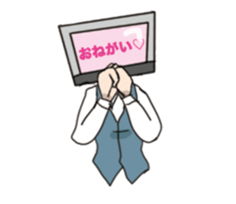 Personal computer women everyday sticker #7554350