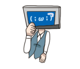 Personal computer women everyday sticker #7554351