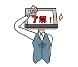 Personal computer women everyday sticker #7554352