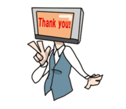 Personal computer women everyday sticker #7554355