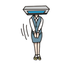 Personal computer women everyday sticker #7554356