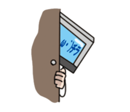 Personal computer women everyday sticker #7554358
