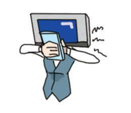 Personal computer women everyday sticker #7554360