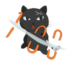 golf cat sticker #7555604