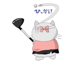 golf cat sticker #7555614