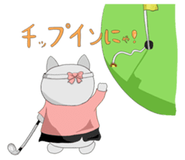 golf cat sticker #7555636