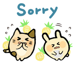 A rabbit and teatime.(English) sticker #7555829