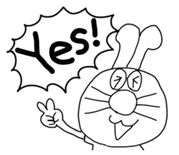 The rabbit which is one's own pace. sticker #7556839