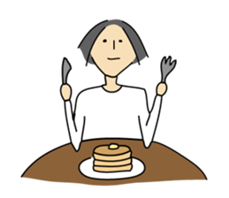 Silky Hair Man sticker #7557503