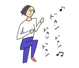 Silky Hair Man sticker #7557522