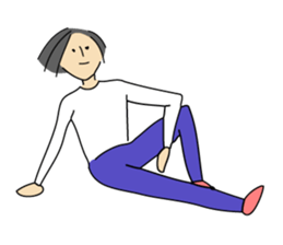 Silky Hair Man sticker #7557524