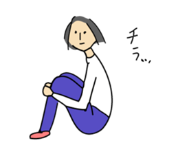 Silky Hair Man sticker #7557527