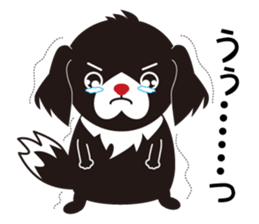 White dog and black dog.1 sticker #7557734