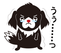 White dog and black dog.1 sticker #7557734