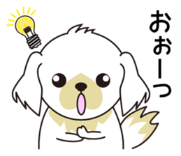 White dog and black dog.1 sticker #7557736