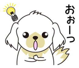 White dog and black dog.1 sticker #7557736