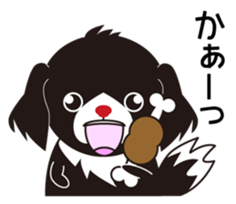 White dog and black dog.1 sticker #7557737