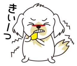 White dog and black dog.1 sticker #7557738