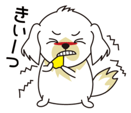 White dog and black dog.1 sticker #7557738