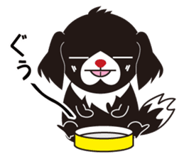 White dog and black dog.1 sticker #7557739