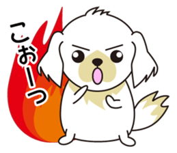 White dog and black dog.1 sticker #7557741