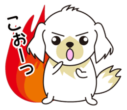 White dog and black dog.1 sticker #7557741