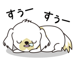 White dog and black dog.1 sticker #7557744